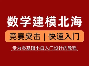 【快速入门】数学建模 MATLAB 论文写作 模型与算法（小白零基础赛前突击，北海主讲）