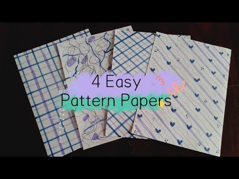 DIY- handmade 4 types of pattern paper making ideas