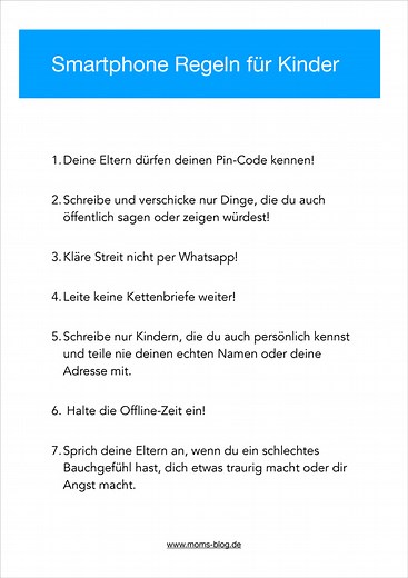 Smartphone Regeln für Kinder und Jugendliche