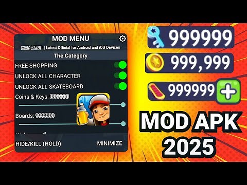Subway Surfers Mod APK (2025) - Unlimited Keys, Coins & Skins for iOS/Android