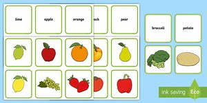Fruits and Vegetables Matching Game