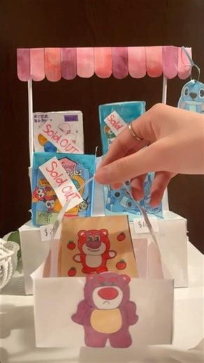 Unboxing Paper blind bad Toy Story!! Paper blind bag stand!! 😍💗