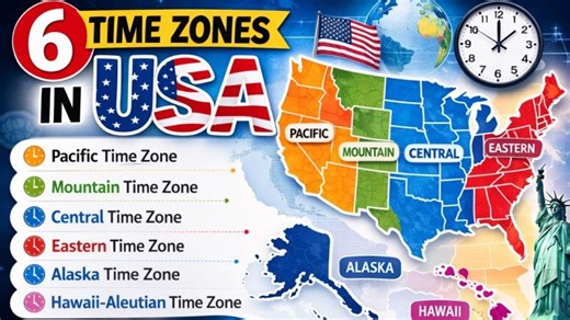 6 Time Zones in the USA Explained | EST, CST, MST, PST, Alaska Hawaii Time | Lucky Gupta