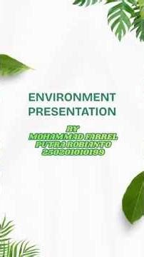 ENVIRONMENT PRESENTATION