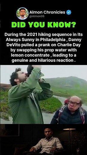 During the 2021 hiking sequence in Its Always Sunny in Philadelphia, Danny DeVit...