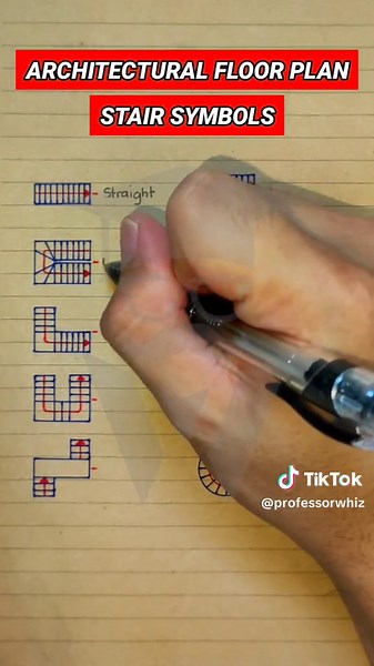 Architectural Floor Plan Stair Symbols