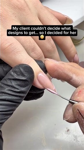 When Client cannot decide what nails to get🤔🌸🩷 #viral #nailart #blowup #nails #shorts