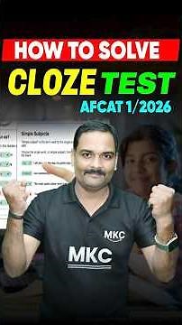 How to Solve Cloze Test for AFCAT 1/2026 | Easy Tricks & Strategy #afcat2026 #english