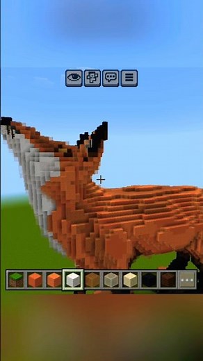 Building a Fox in Minecraft 🦊✨ | Cute Animal Statue Build 🔥⛏️ #minecraft #gaming #edit #shorts #fyp