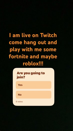 Come watch the stream