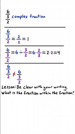 Be clear with how you write your complex fractions