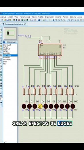 El CD4017 con salida de Leds en secuencia | Tera Electronics