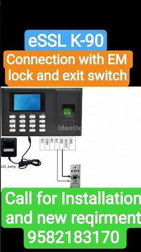 eSSL K30 & K90 Access Control Installation | Electronic Door Lock Setup Guide