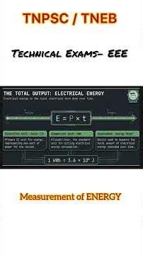Electrical Energy | Unit of Energy |TNPSC CTSE | EEE Shorts