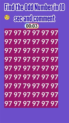 Find the Different Number Only Smart People Can Solve It 7Second Brain Test! Can You Spot It