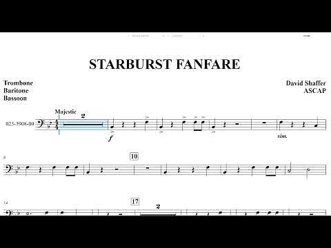 Starburst Fanfare (David Shaffer) Trombone & Baritone B.C. Play Along