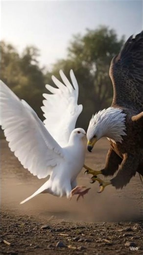 “Weak Pigeon Defeated a Giant Eagle 😳🦅 | ShockingFight!”#shorts#ytshorts#ai #pigonvseagle,bird fight