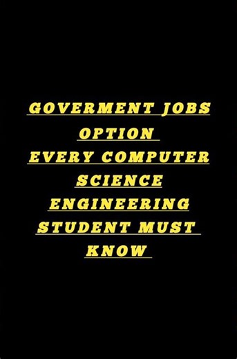 Government Jobs option for B.Tech CSE#computerscience #govermnetexam #govermentjobs #btechjobs #cse
