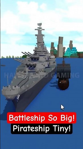 Roblox Build a Boat for Treasure Crazy Battleship USS Missouri dwarfs my Pirate Ship! #babft #roblox