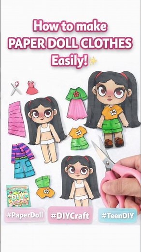 DIY Paper Doll Clothes | Easy Fashion Drawing for Teens