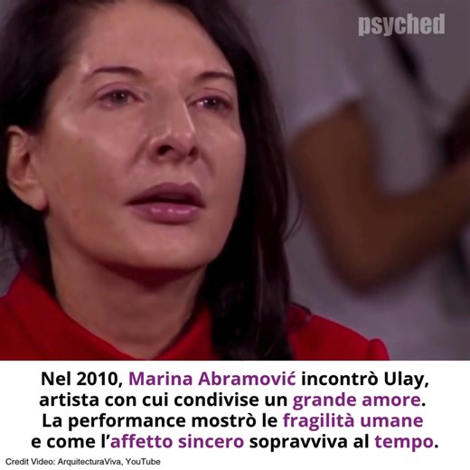 INCONTRARSI DOPO 20 ANNI Negli anni '70, Marina Abramović e Ulay, due pionieri della performance art, vissero un’intensa relazione amorosa e artistica. Lei, serba, e lui, tedesco, unirono le loro vite e le loro visioni in un sodalizio unico, vivendo e lavorando insieme in modo radicale e sperimentale. Famosi per le loro provocatorie performance che mettevano in gioco i limiti del corpo e delle emozioni, decisero di chiudere simbolicamente la loro storia camminando ciascuno da un'estremità oppost