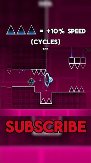 Triple Spike = 10% Speed Increase! | Geometry Dash 2.2 #shorts