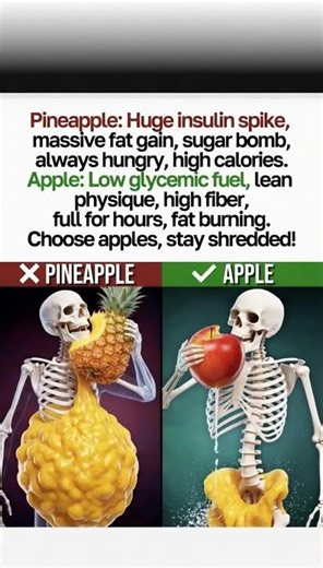 Pineapple vs Apple: See What Happens Inside Your Body #shorts