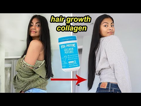 I tried HAIR GROWTH COLLAGEN for 4 months & THIS HAPPENED! | Before and after results