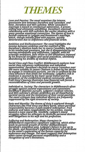 Middlemarch Summary | #summary #meg03 #literature