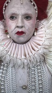 60K views · 490 reactions | More Kings and Queens... Queen Elizabeth I Model @sofidavalosg When se was at her oldest stage. And After Years of using Ceruse which was made with Lead and Vinegar. She also had smallpox when she was young Everything you see was made by me. Everything you see was made by me. #Elizabeth #ElizabethI #Queen #YasQueen #Tudor #Elizabethan #Ruff #GoldenAge #TheVirginQueen #England #Ceruse #Medieval #Ruff #Whisk | Joo Skellington | Facebook