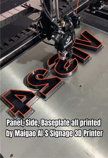 One machine can make the whole signage directly, it’s Maigao AI-S Signage 3D Printer with largest printing area! #signages #3dprinting #3dletters #ledletter #signagemaker #lightbox #customsign #signage3dprinter #outdoorsignage #creativesign #signagesolution #factory #maigao3dprinter #foryou