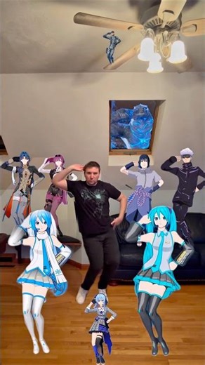 Around the world Miku Fortnite dance meme (Lunar Party Emote)