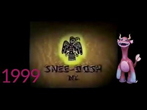 Evolution of Snee Oosh on the nickelodeon logo 1996-2004