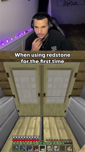 When using redstone for the first time