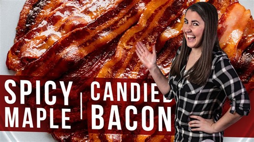 Spicy maple candied bacon