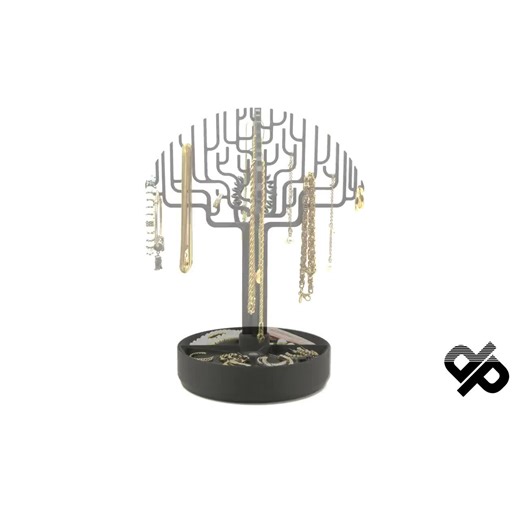 Modern tree-design jewelry holder with magnetic compartment and shelf / Jewelry stand for rings, necklaces and earrings / 3D print / Gift for women