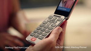 Save 50% on the easy-to-use Jitterbug Flip2 and get unlimited talk, text and help 24/7 for as low as $19.99/mo. | Lively Social