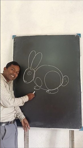 How to draw a Rabbit very easy #art #howto #artclass #viral #artprojectsforkids #drawingforkids