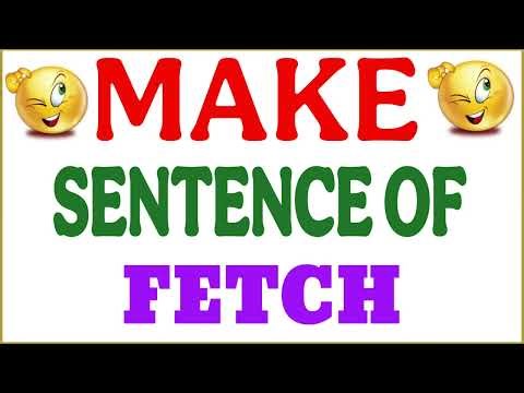 Make sentence of Fetch | Fetch in sentence | Fetch ka make sentence | Fetch use in sentence