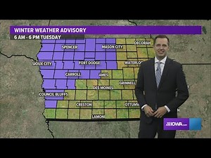 Iowa Weather Update: Snow, wind and falling temperatures on Tuesday