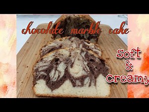 how to make a soft and creamy chocolate marble cake
