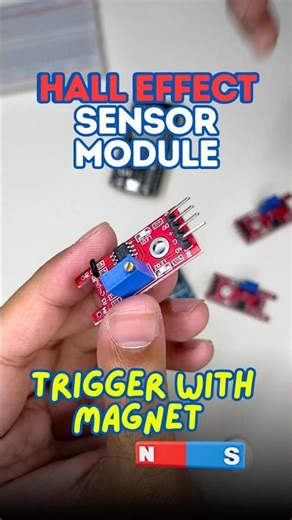 Hall Effect Sensor Module 🧲 #iot #arduinosensors #halleffect #halleffectsensor