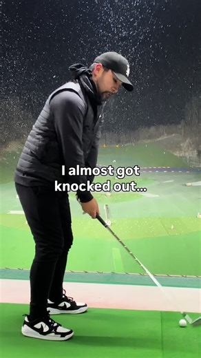 Close Call at the Driving Range