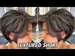 Classy Textured Short Layered Haircut for Women | Easy Short Hair Cutting Tips & Techniques