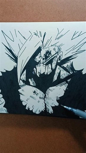 Beast Gohan Drawing ✨ #shorts​ #dragonball​