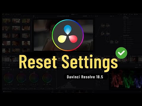 How to Reset Davinci Resolve Settings ( Factory Reset )