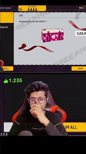 Akshay Akz നു Girlfriend കൊടുത്ത Gift കണ്ടോ 😱 #freefire #akshayakz #shorts