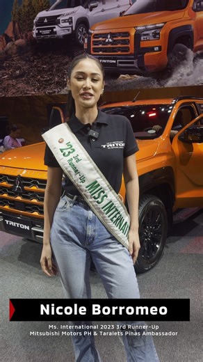 21K views · 154 reactions | Join Ms. International 3rd Runner-up and MMPC Brand Ambassador Nicole Borromeo as she explores and interviews guests at the Mitsubishi Motors Philippines booth at MIAS 2024!  #MitsubishiMotorsPhilippines #GoBeyondLimits #TaraletsPinas #MMPCatMIAS2024 #MIAS2024 | Mitsubishi Motors Philippines | Facebook