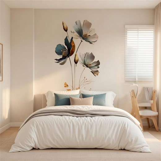 3D Relief Flower Wall Decals, Peel and Stick, Kids Nursery Decor - Etsy UK