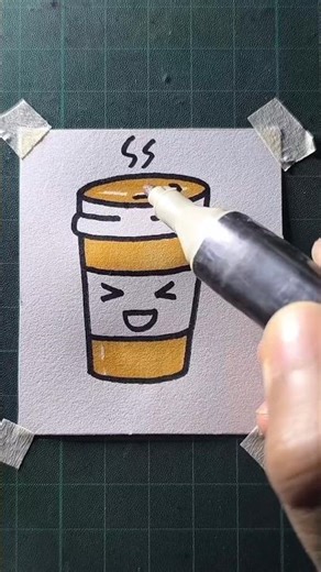 easy coffee cup drawing